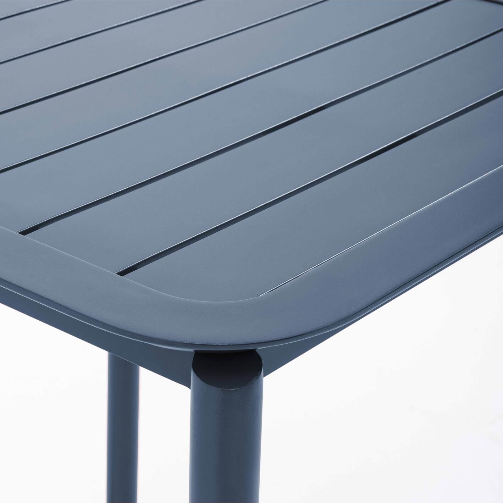 Table de terrasse carrée empilable 70 x 70 cm en aluminium