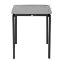 Table de terrasse carrée empilable 70 x 70 cm en aluminium