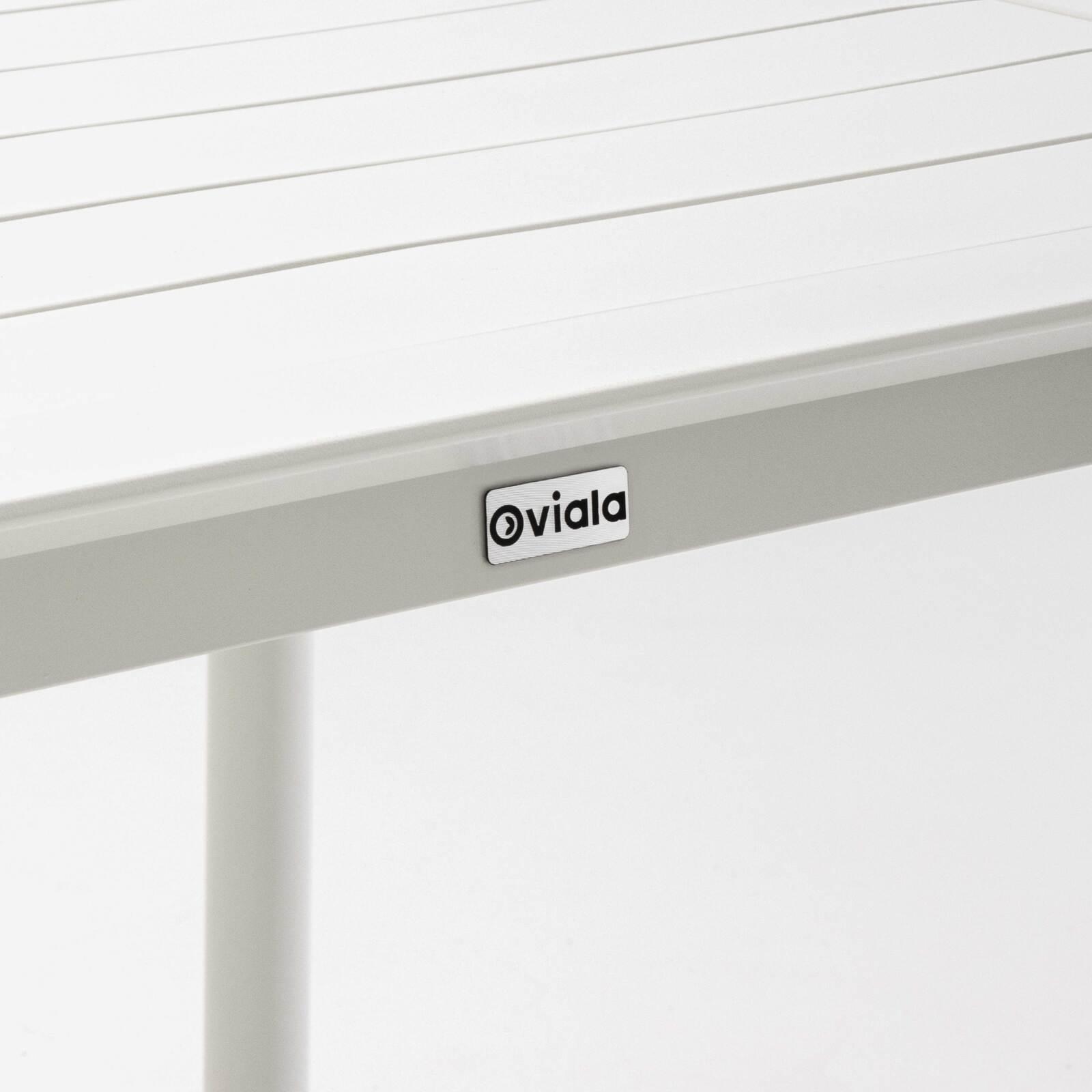 Table de terrasse carrée empilable 70 x 70 cm en aluminium