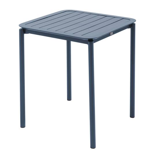 Table de jardin carrée en aluminium 4 personnes empilable 70x70 cm | Oviala