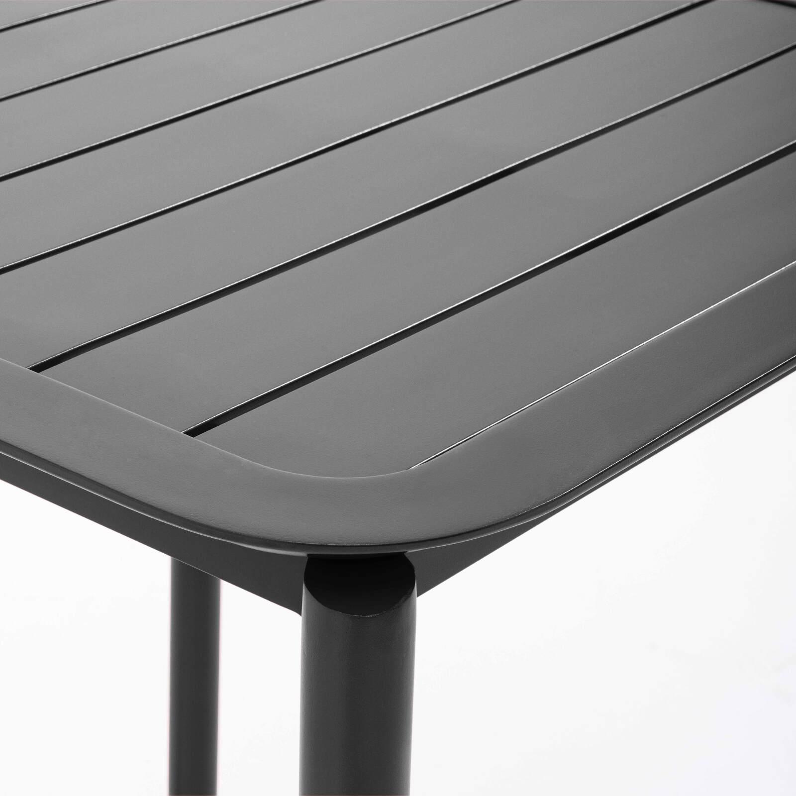 Table de terrasse carrée empilable 70 x 70 cm en aluminium