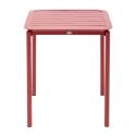 Table de terrasse carrée empilable 70 x 70 cm en aluminium