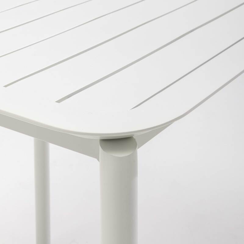 Table de terrasse carrée empilable 70 x 70 cm en aluminium (5/7)