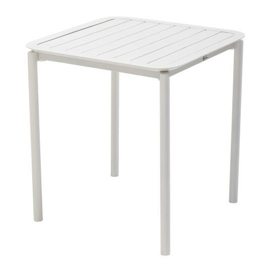 Table de terrasse carrée empilable 70 x 70 cm en aluminium