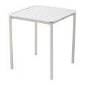 Table de terrasse carrée 70 x 70 cm et 2 chaises en aluminium