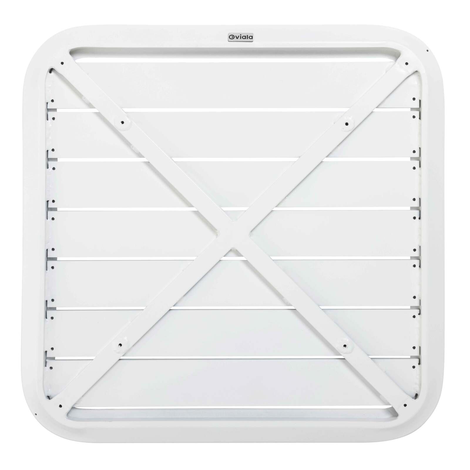 Plateau de table de terrasse carré 70 x 70 cm en aluminium