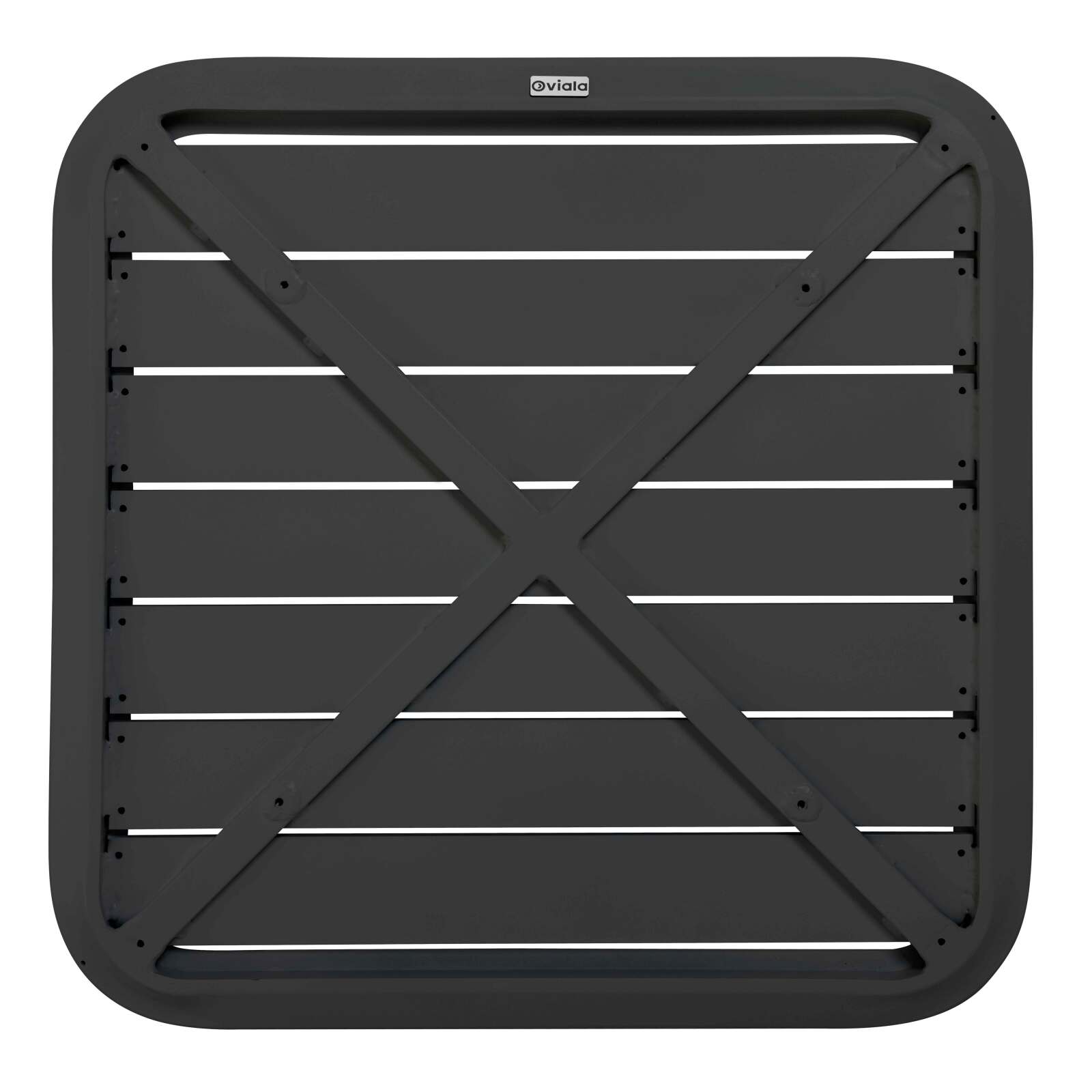 Plateau de table de terrasse carré 70 x 70 cm en aluminium Plateau de table de terrasse carré 70 x 70 cm en aluminium