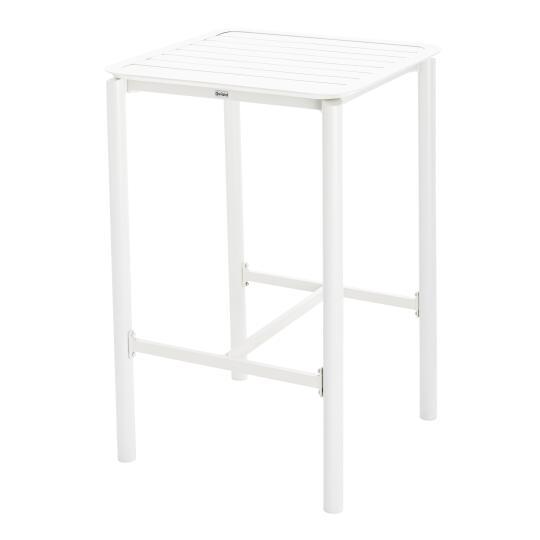 Table haute de jardin carrée en aluminium 4 personnes 70x70 cm | Oviala