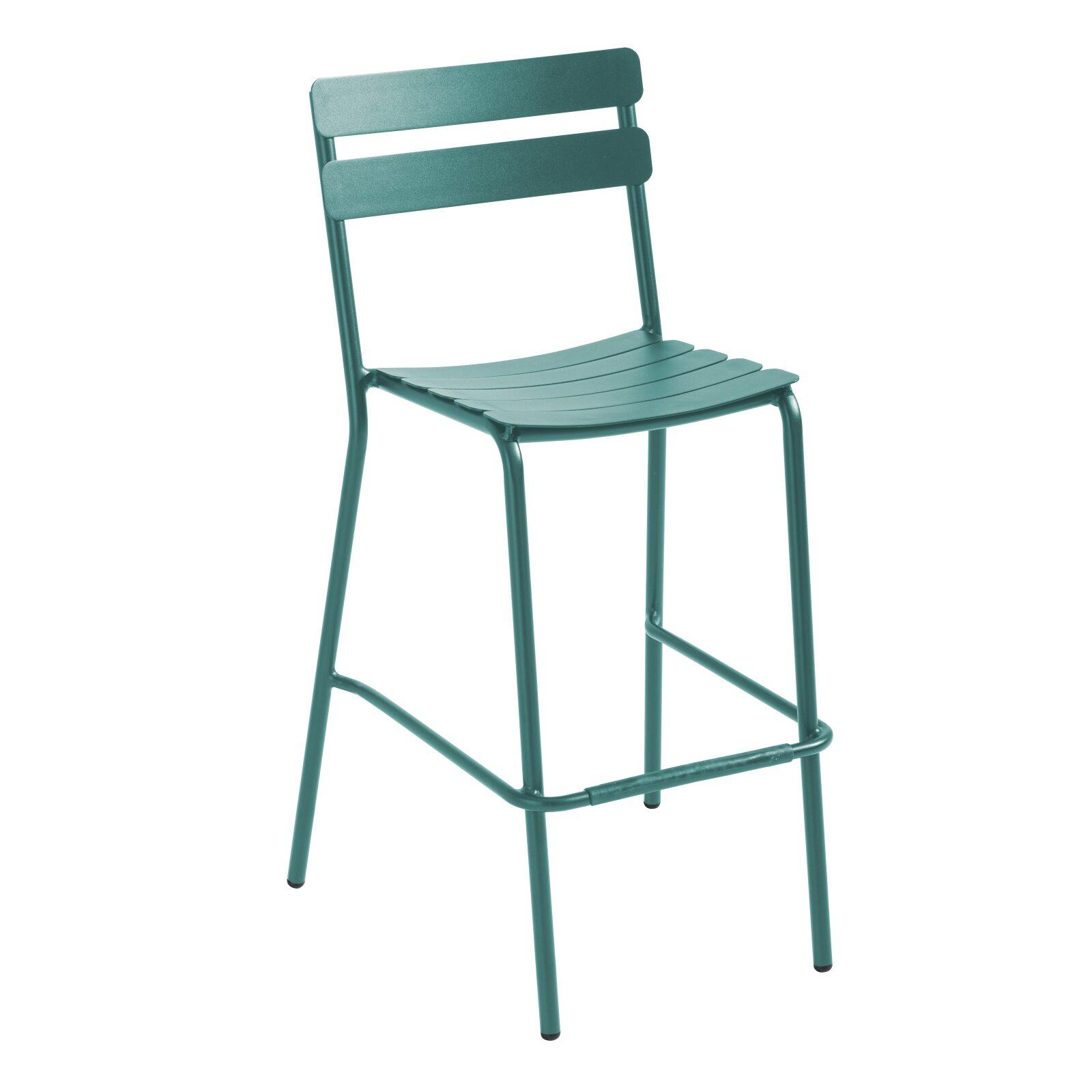 Chaise haute de terrasse en aluminium