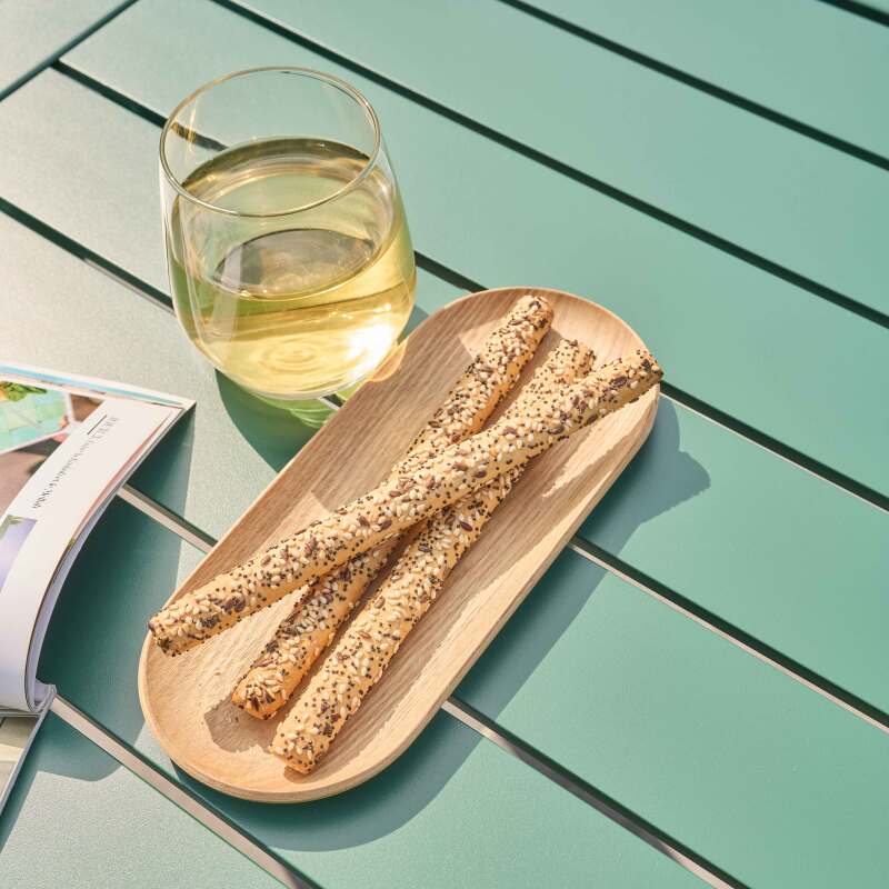 Table de terrasse rectangulaire 185 x 92 cm et 8 chaises avec accoudoirs en aluminium (3/7)