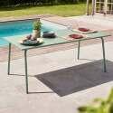 Table de jardin en métal 8 personnes 180x90 cm - Ambiance