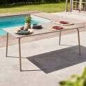 Table de jardin en métal 8 personnes 180x90 cm - Ambiance