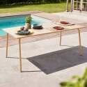 Table de jardin en métal 8 personnes 180x90 cm - Ambiance