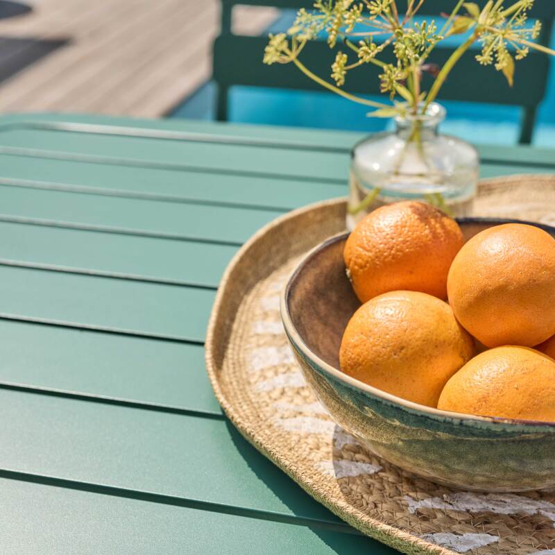 Table de terrasse rectangulaire 185 x 92 cm et 8 chaises en aluminium (4/7)