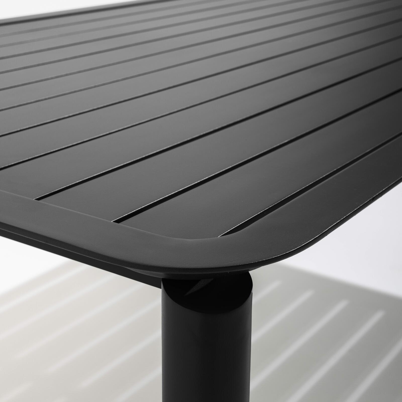 Table de terrasse rectangulaire en aluminium