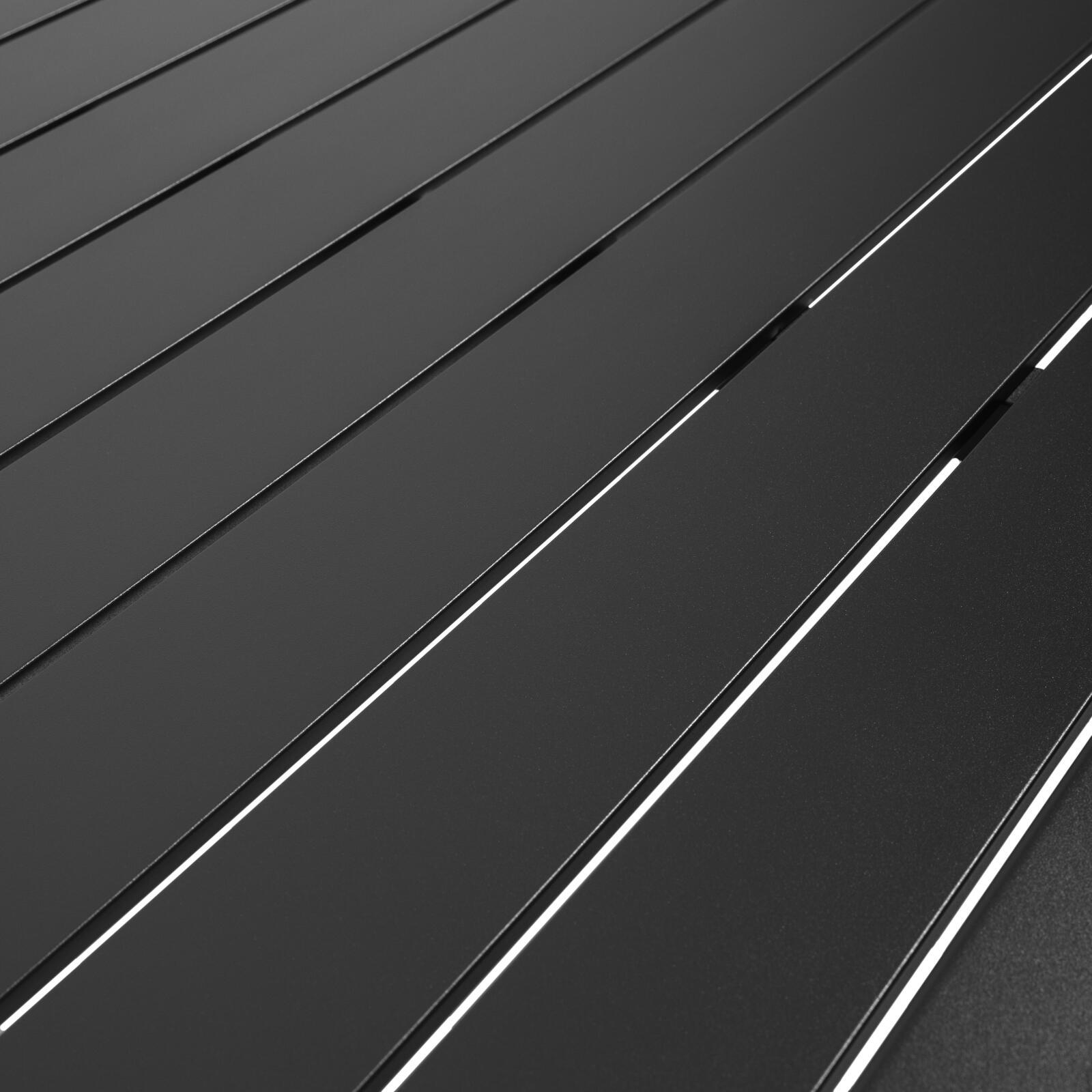 Table de terrasse rectangulaire en aluminium