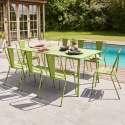 Table de jardin (180 x 90 x 72 cm) en métal design