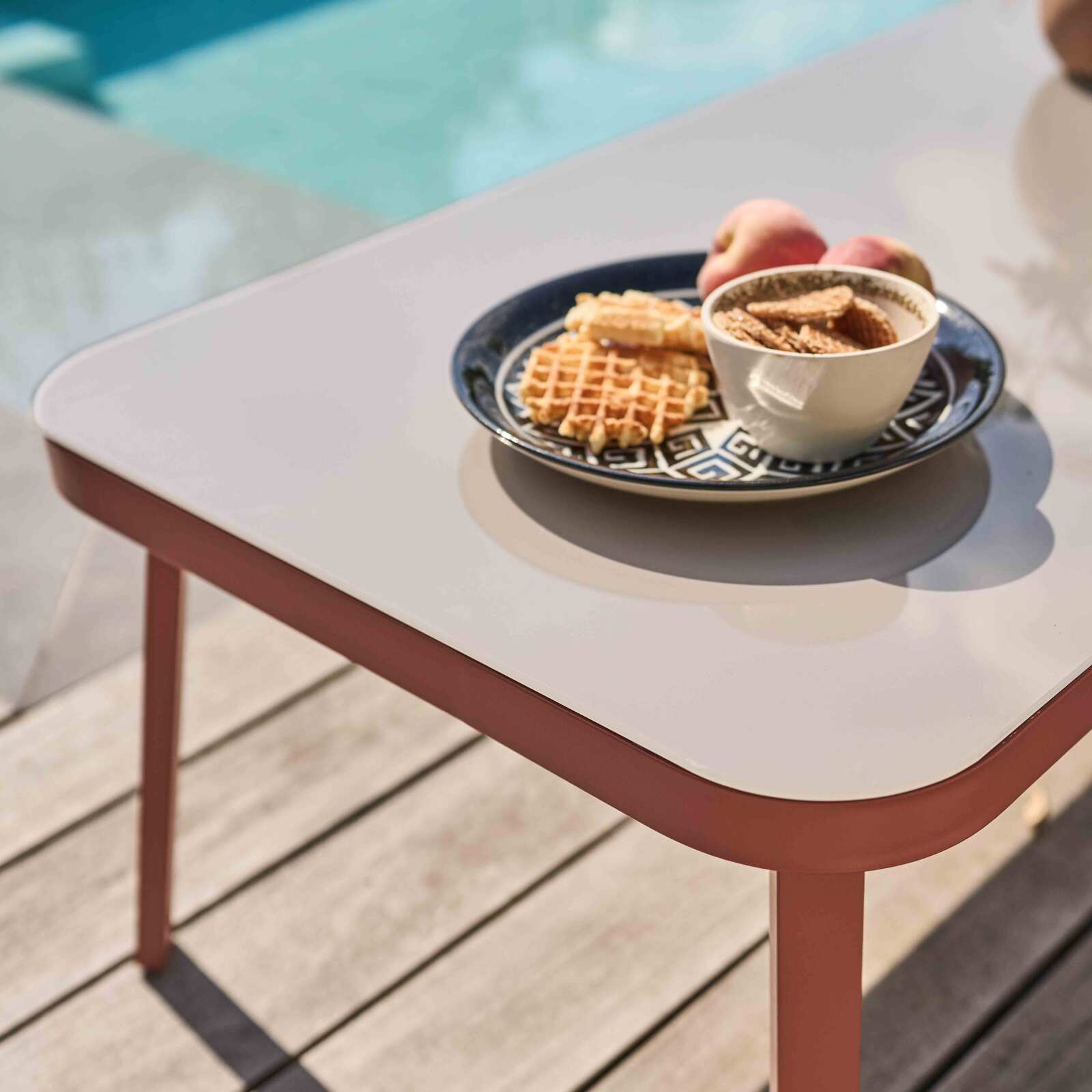 Salon de jardin 5 places en aluminium