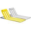 Lot de 2 matelas de plage pliants dépareillés Bleu denim et Gris clair