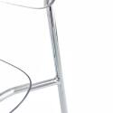 Lot de 2 chaises transparentes en acier et en PET