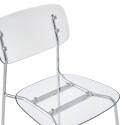 Lot de 2 chaises transparentes en acier et en PET