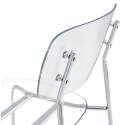 Lot de 2 chaises transparentes en acier et en PET