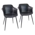 Lot de 2 fauteuils industriel en polypropylène