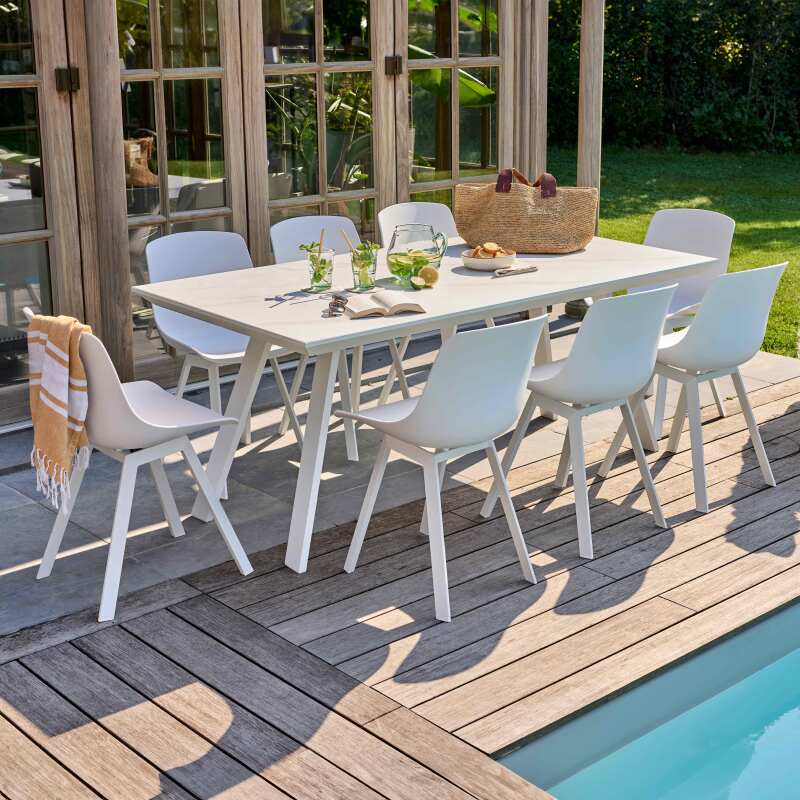 Lot de 4 chaises d'extérieur scandinave