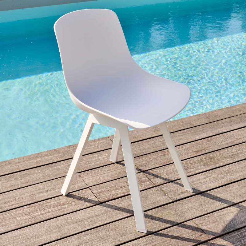 Lot de 4 chaises d'extérieur scandinave