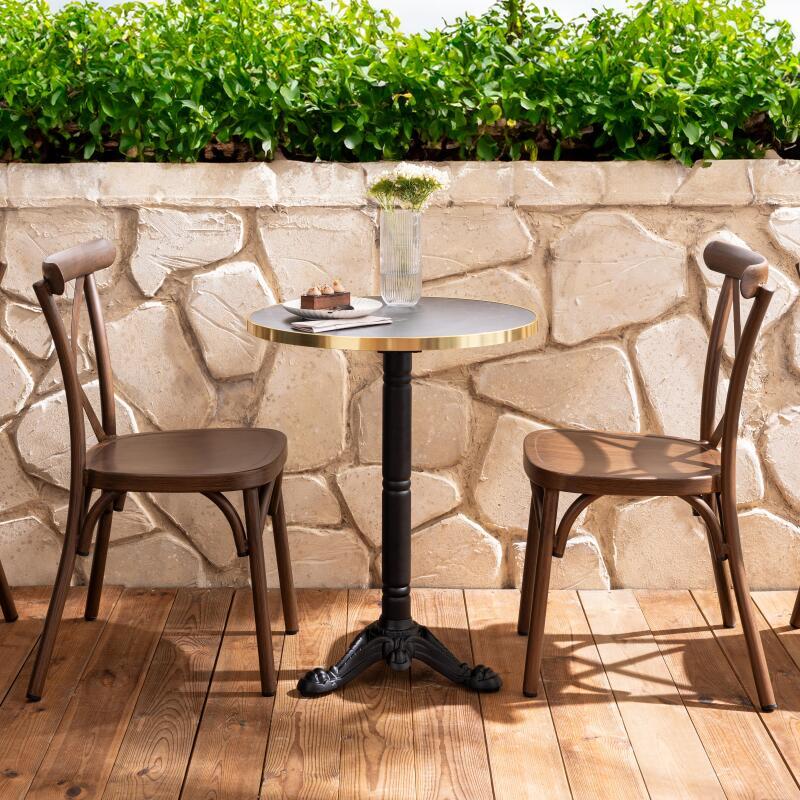 Pied de table avec système inclinable 72 cm en fonte