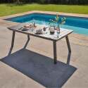 Table de jardin extensible rectangulaire (216/298 x 100 x 75 cm) en aluminium