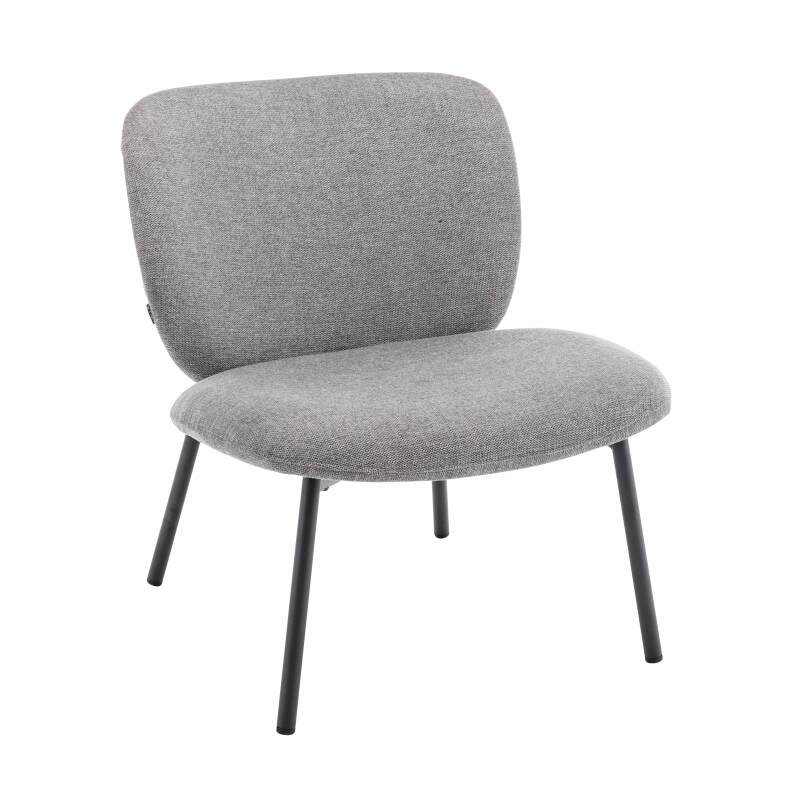 Lot de 2 fauteuils relax en acier et tissu