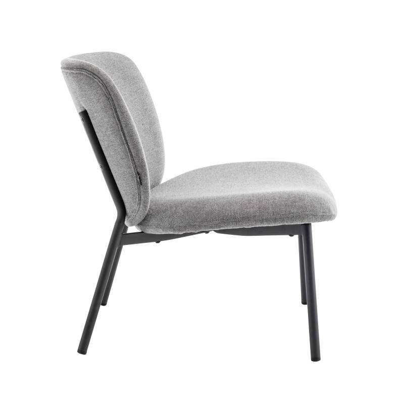 Lot de 2 fauteuils relax en acier et tissu