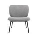 Lot de 2 fauteuils relax en acier et tissu