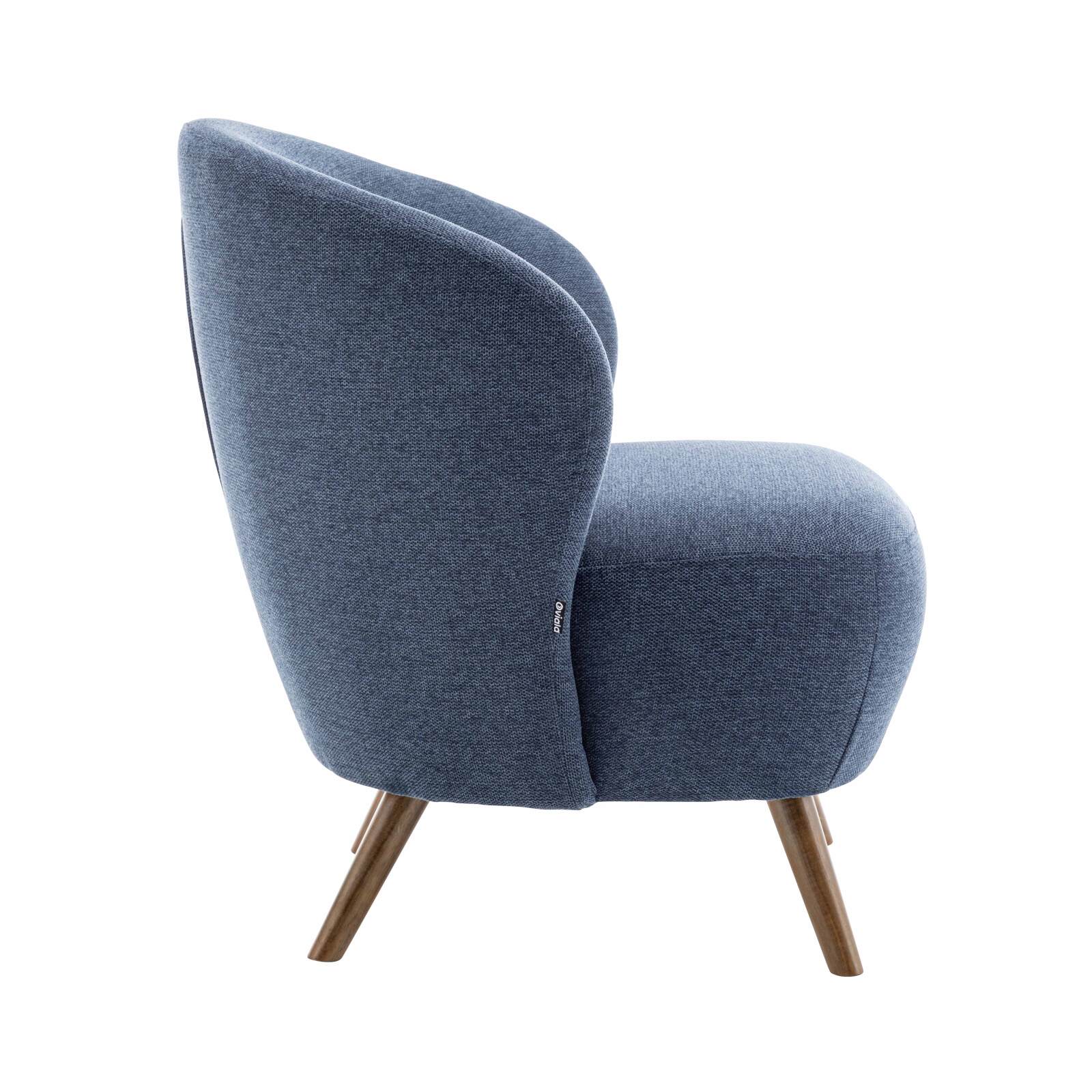 Fauteuil relax en bois d'hévéa et tissu