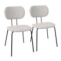 Lot de 2 chaises design en acier et bois