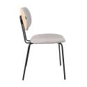 Lot de 2 chaises design en acier et bois