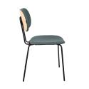 Lot de 2 chaises design en acier et bois