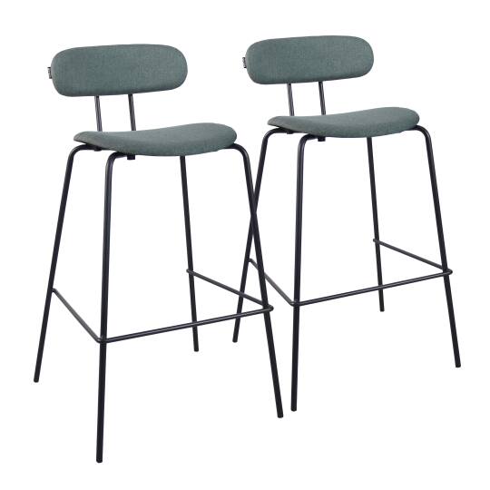 Chaises hautes en tissu et métal - Lot de 2 | Oviala