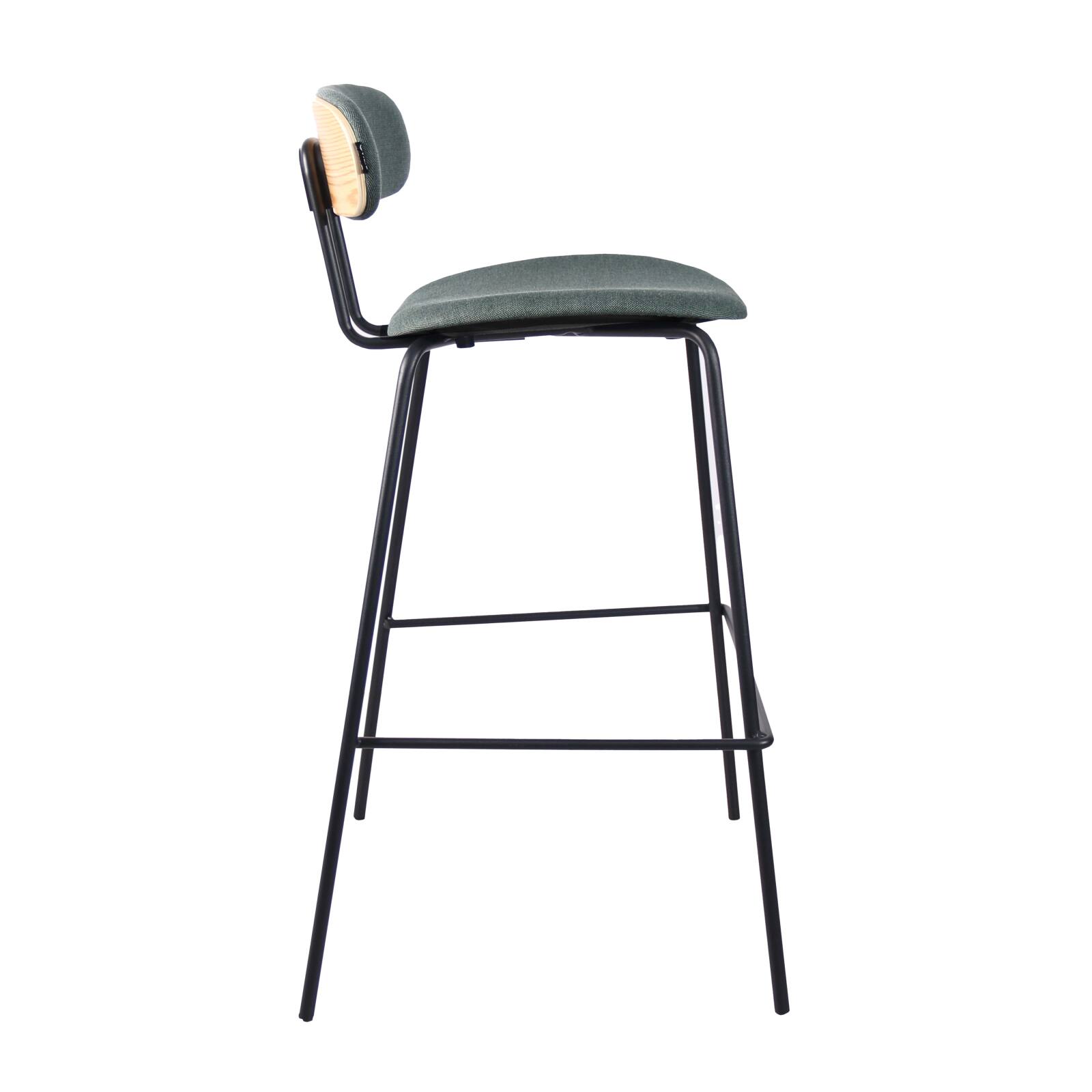 Lot de 2 chaises hautes en acier et bois Lot de 2 chaises hautes en acier et bois