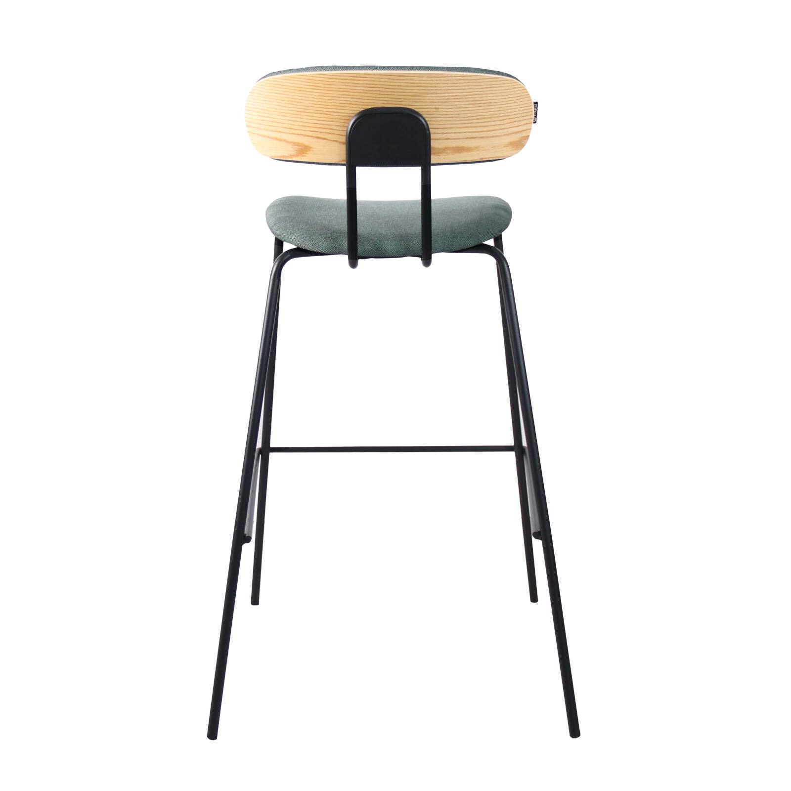 Lot de 2 chaises hautes en acier et bois Lot de 2 chaises hautes en acier et bois