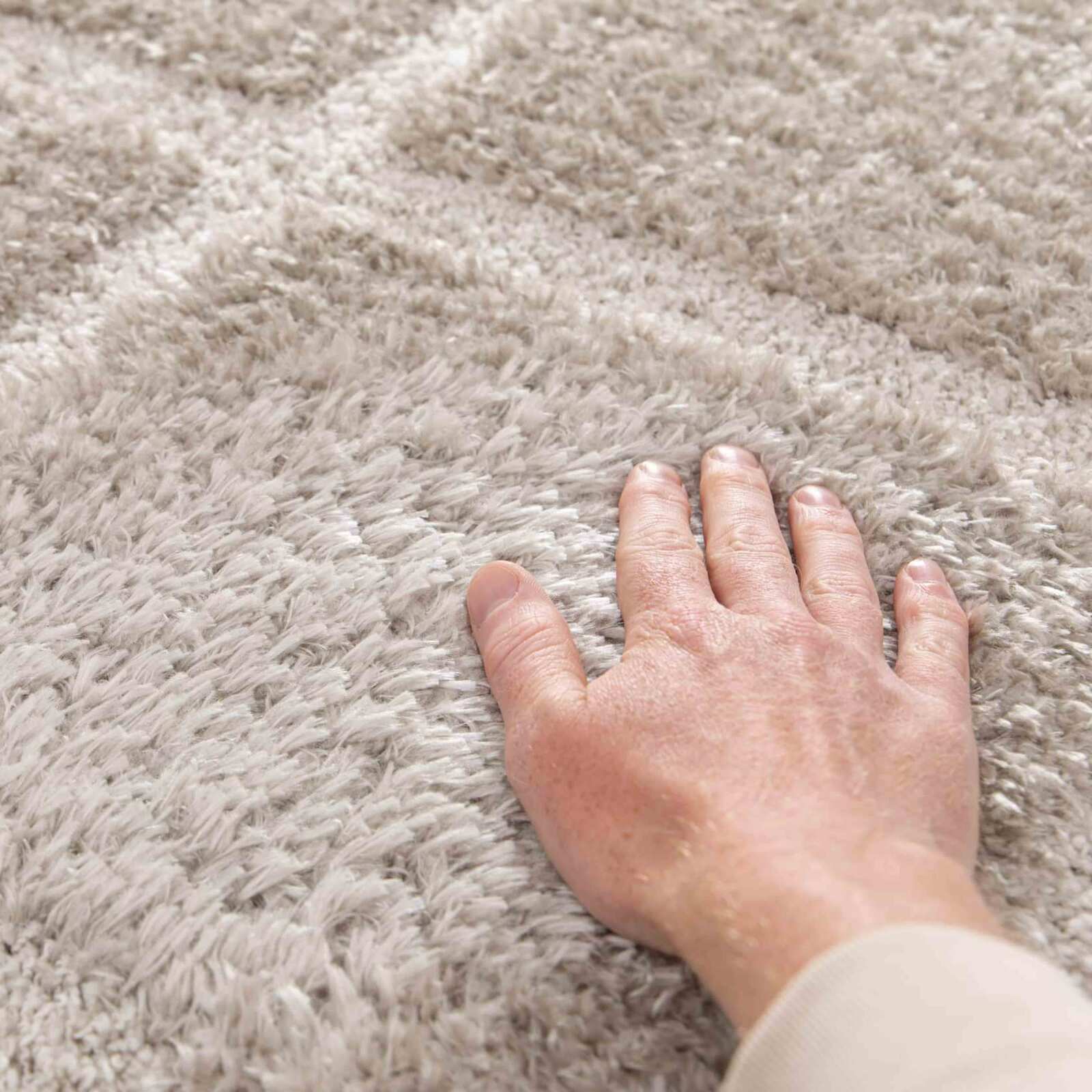 Tapis shaggy rectangulaire en polyester recyclé