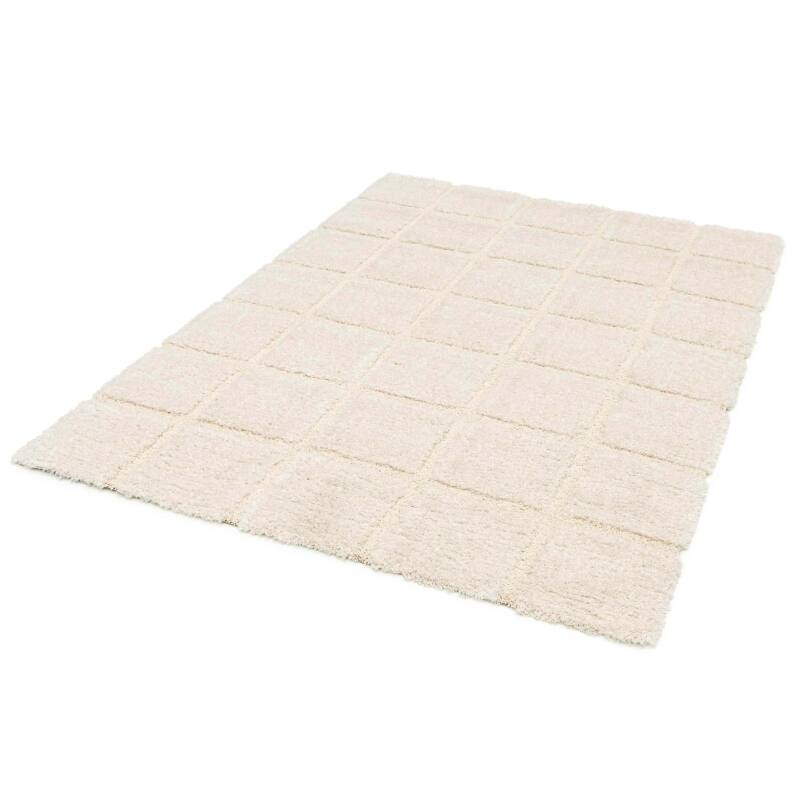 Tapis shaggy rectangulaire en polyester recyclé