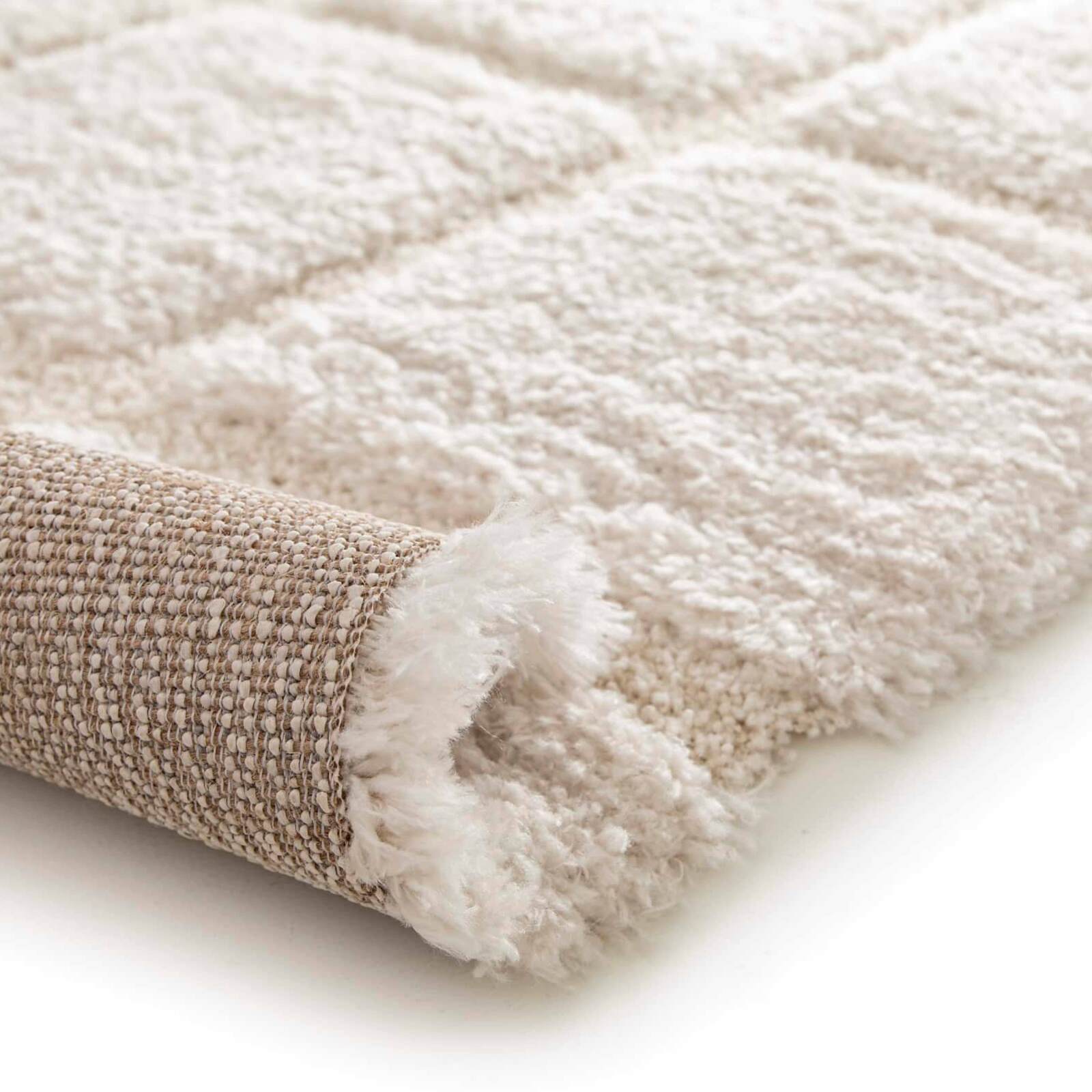 Tapis shaggy rectangulaire en polyester recyclé