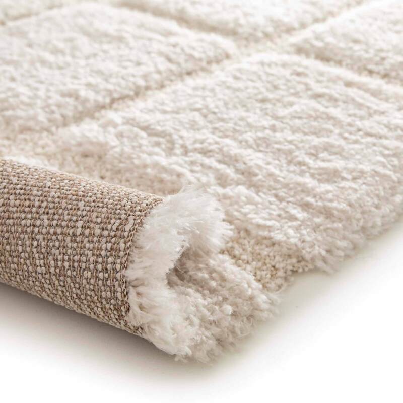 Tapis shaggy rectangulaire en polyester recyclé