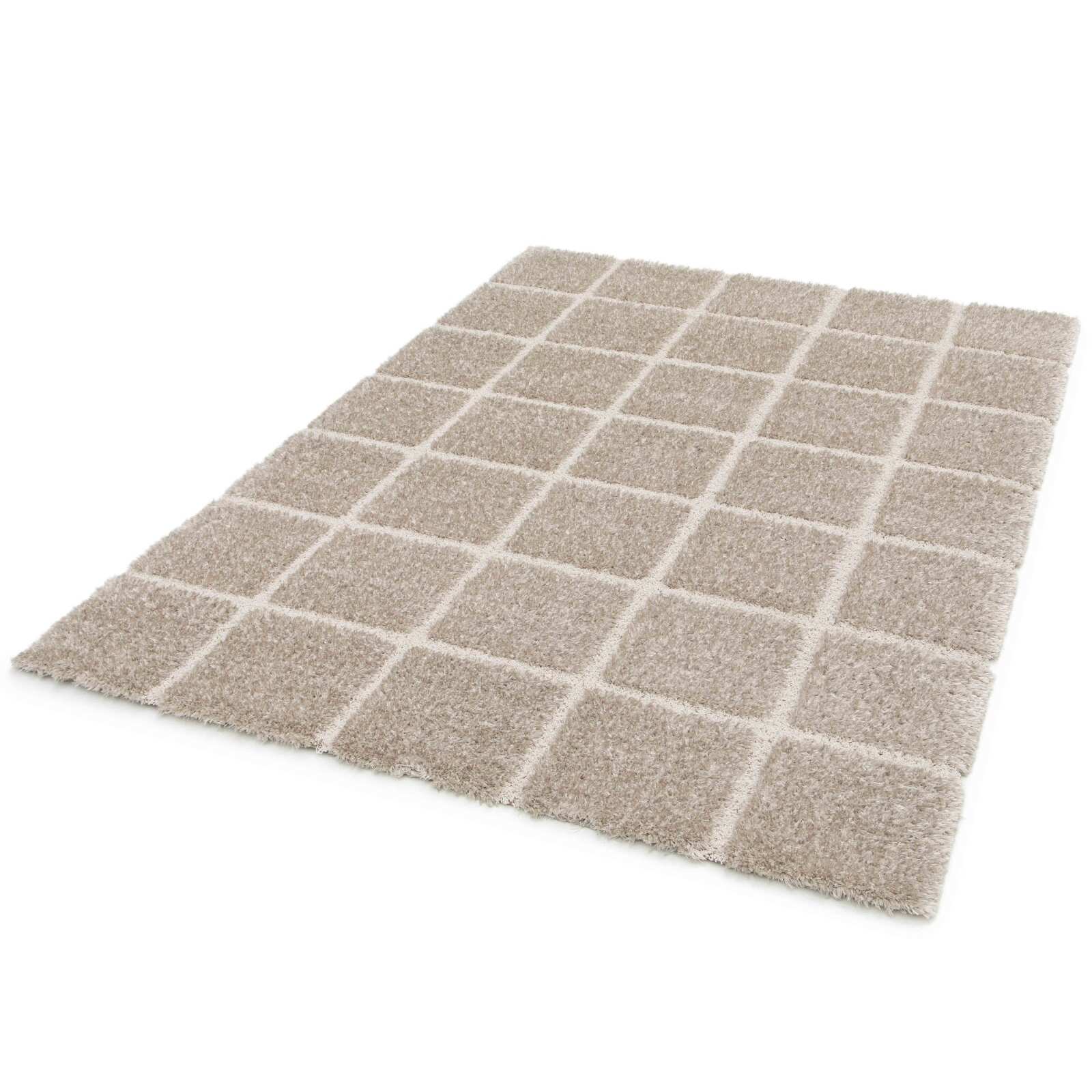 Tapis shaggy rectangulaire en polyester recyclé