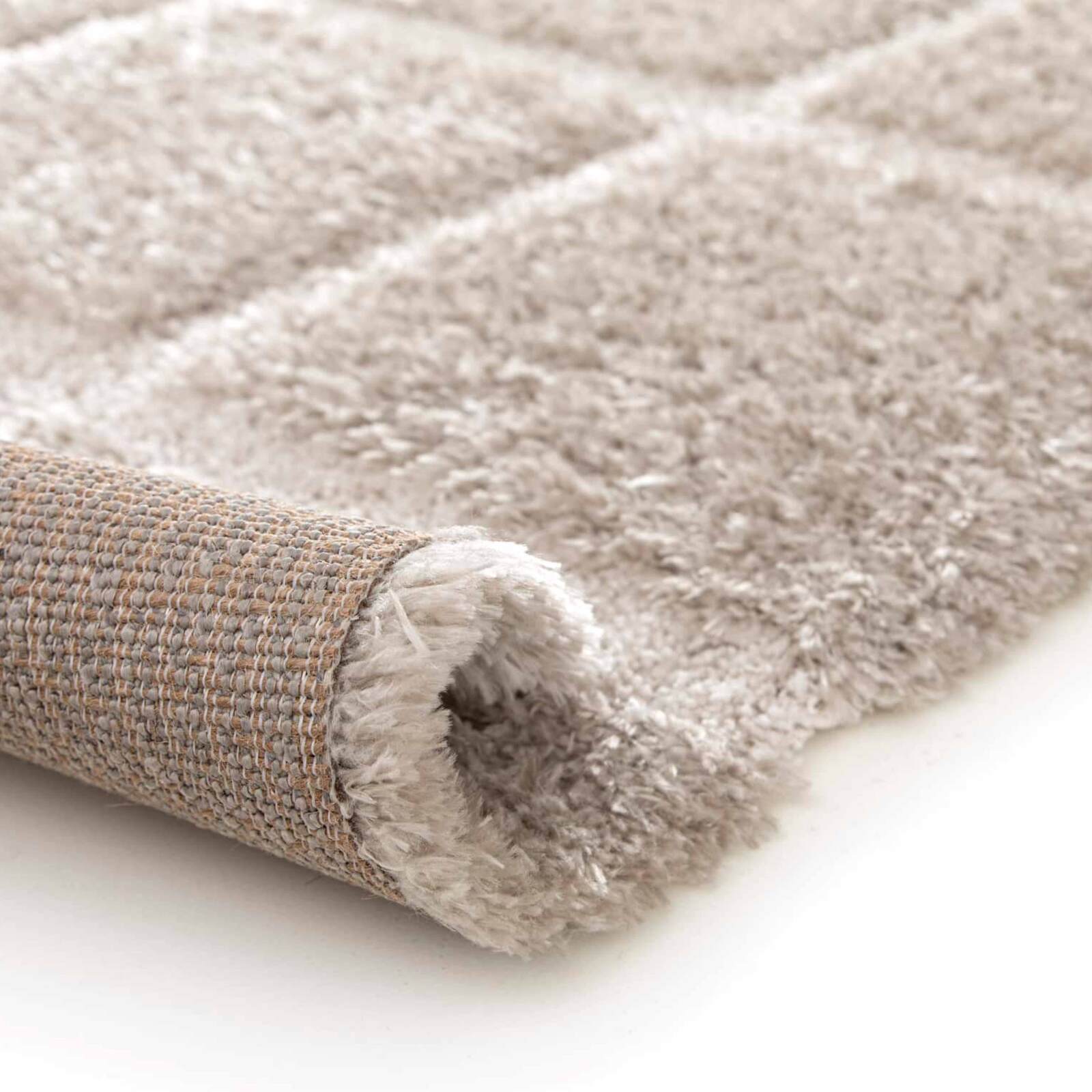 Tapis shaggy rectangulaire en polyester recyclé