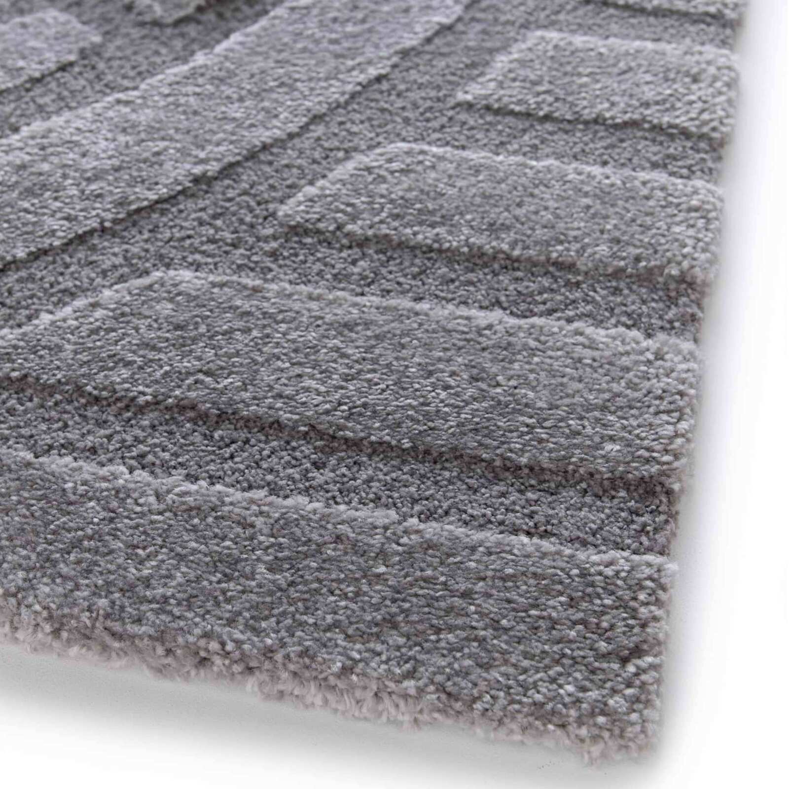 Tapis shaggy rectangulaire en polyester et polypropylène