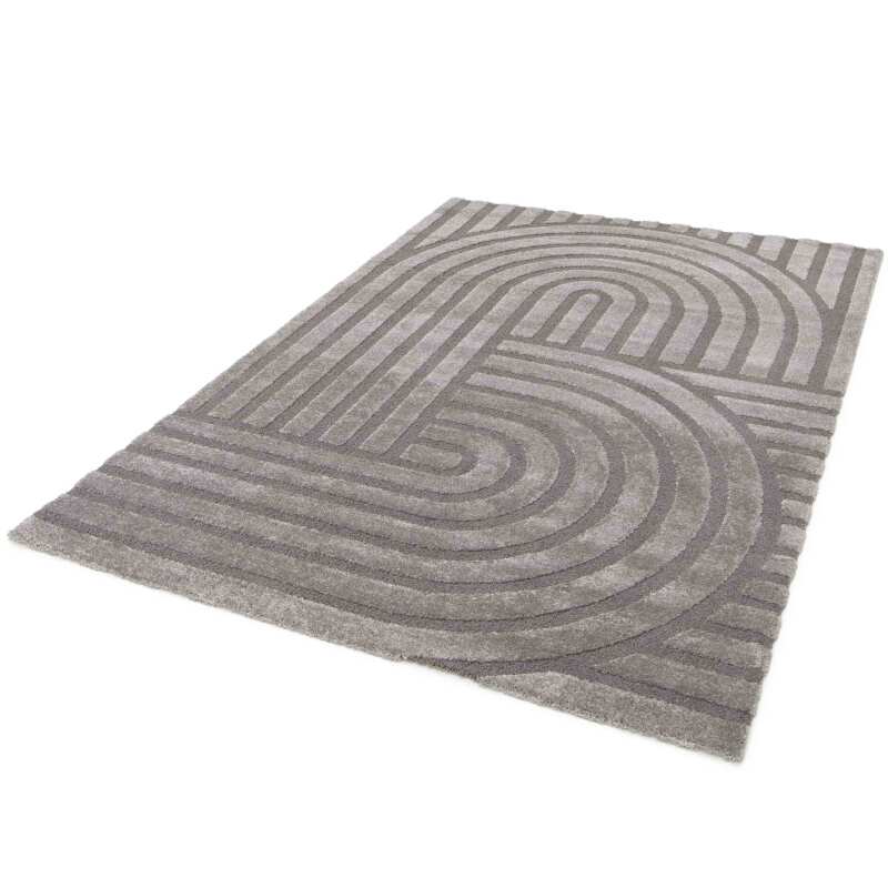 Tapis shaggy rectangulaire en polyester et polypropylène