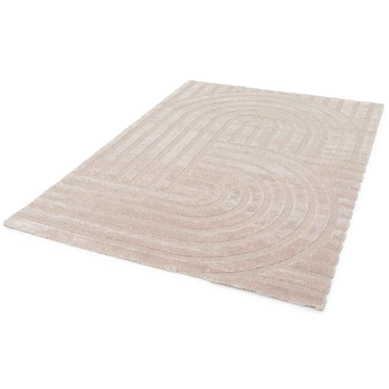 Tapis shaggy rectangulaire en polyester et polypropylène